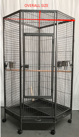 YES4PETS 162cm Large Corner Bird Cage Pet Parrot Aviary Perch Castor Wheel