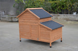 YES4PETS Brown Chicken Coop Rabbit Hutch Cat Cage Hen Chook House