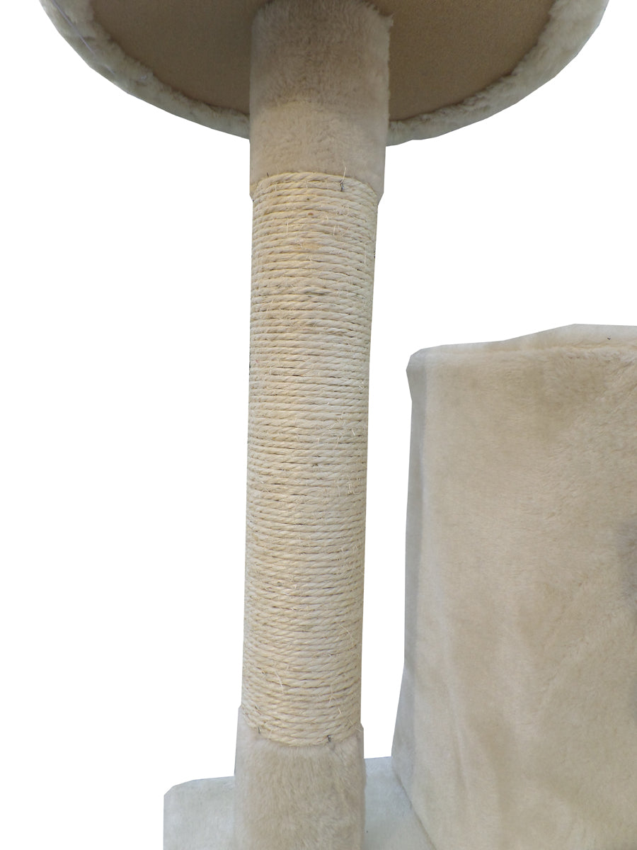 YES4PETS 200 cm Cat Scratching Post Tree Scratcher Corner Tower Furniture- Beige