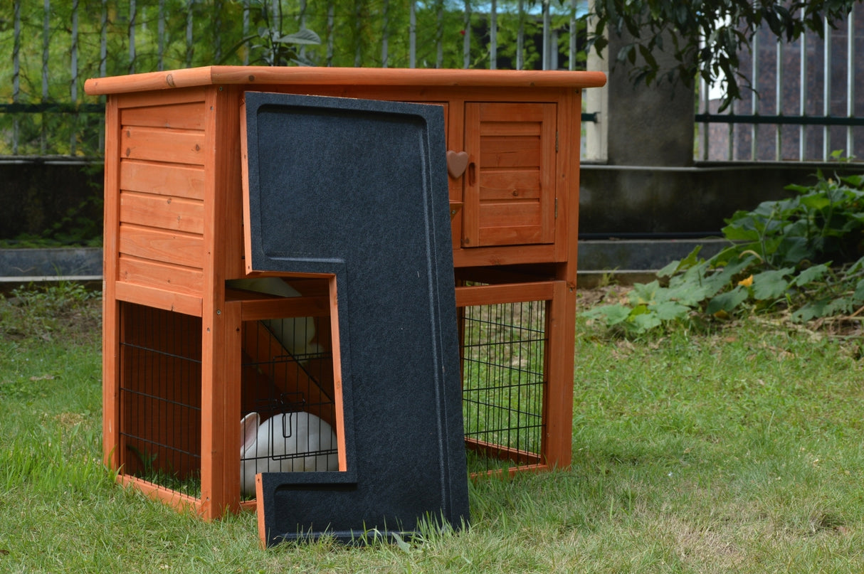 YES4PETS Double Storey Rabbit Hutch Guinea Pig Cage , Ferret cage W Pull Out Tray