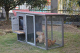 YES4PETS Grey Large Chicken Coop Rabbit Hutch Ferret Cage Hen Chook Cat House