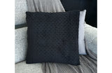 Velvet Bubble Luxury Cushion - Black
