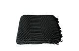 Tessa Throw Rug Blanket - Black