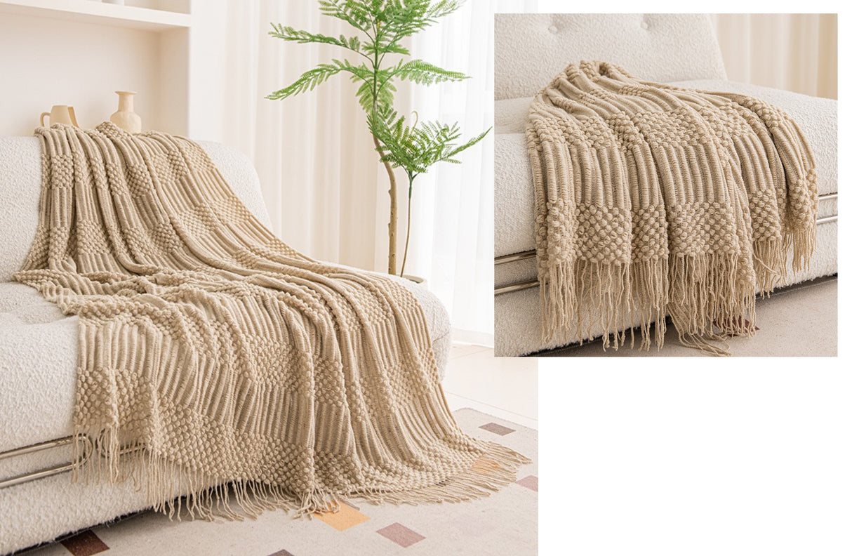 Tessa Throw Rug Blanket - Brown