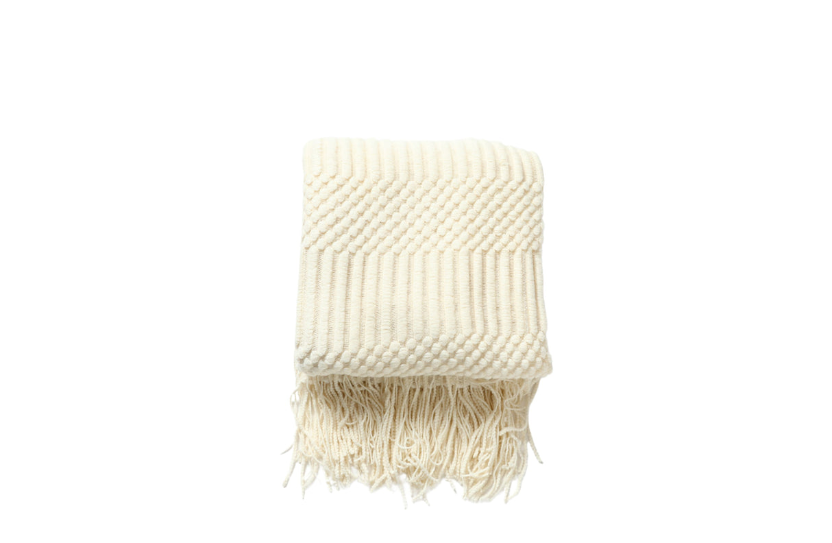 Tessa Throw Rug Blanket - Cream