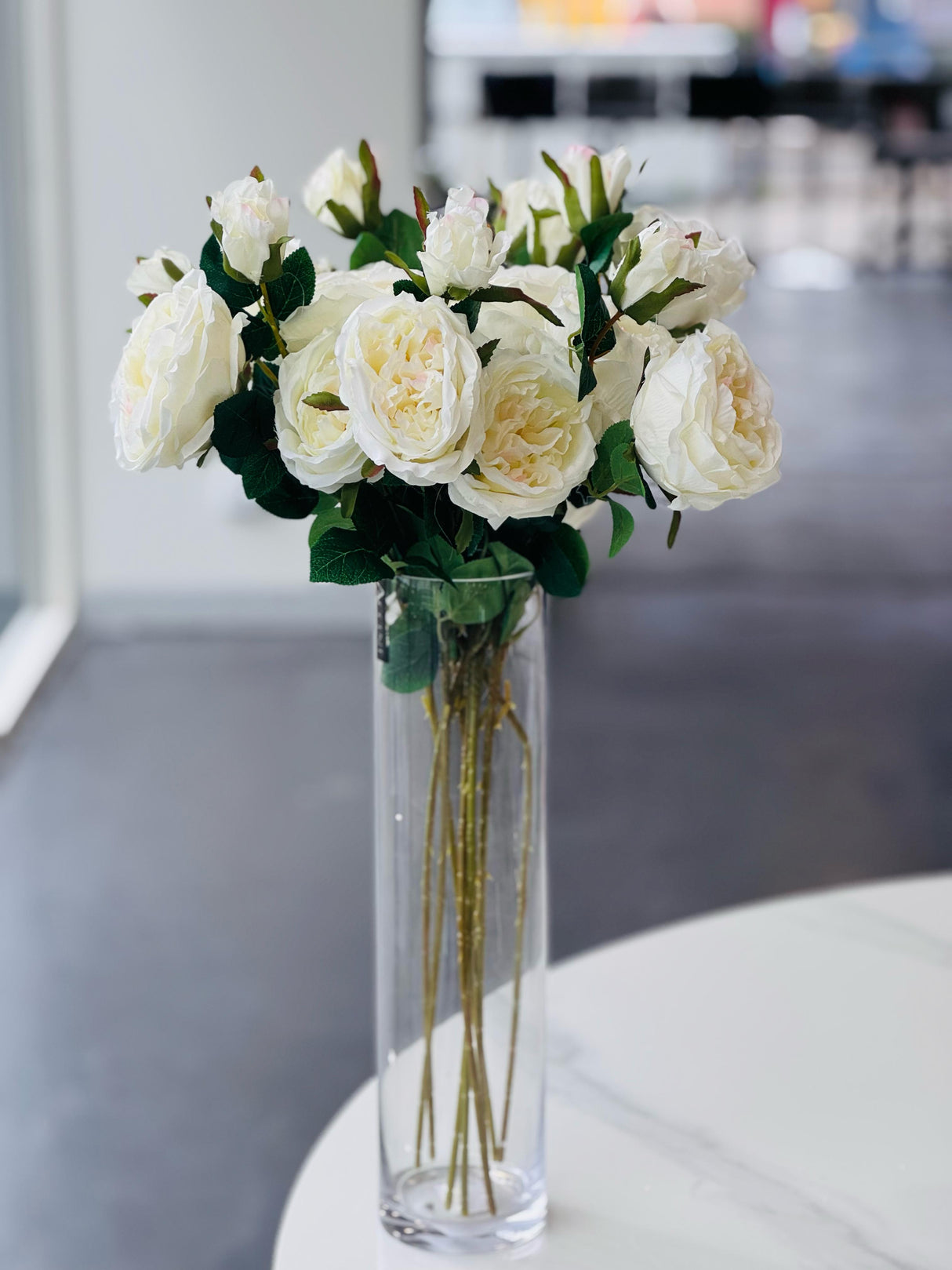Clear Cylinder Flower Vase 40cm