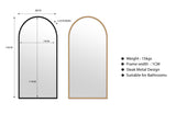 Metal Arch Mirror 80cm x 170cm - Gold