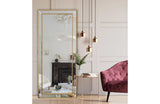 Medium Gold Beaded Framed Mirror - 70cm x 170cm