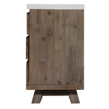 Stony 160cm Acacia Timber Buffet with Concrete Top - White