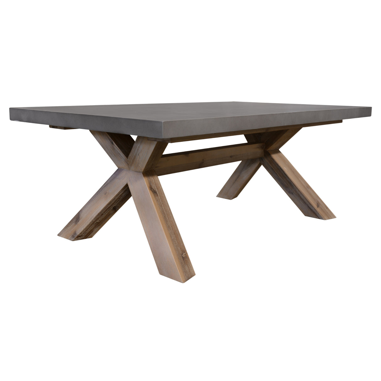 Stony 120cm Coffee Table with Concrete Top - Grey