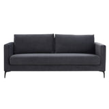 McKinley  3 Seater Sofa Fabric Uplholstered Lounge Couch Charcoal