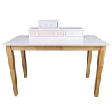 Reader Kids Children Study Computer Desk 120cm Table Rubber Wood - Pink