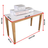 Reader Kids Children Study Computer Desk 120cm Table Rubber Wood - Pink