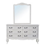 Alice Dresser 6 Chest of Drawers Storage Cabinet Distressed White