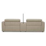 Hallie  2 Seater Genuine Leather Sofa Lounge Electric Powered Recliner Beige