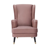 Vivian Accent Arm Chair Fabric Upholstered Lounge Couch - Blush