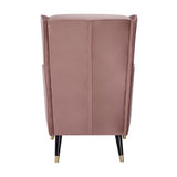 Vivian Accent Arm Chair Fabric Upholstered Lounge Couch - Blush