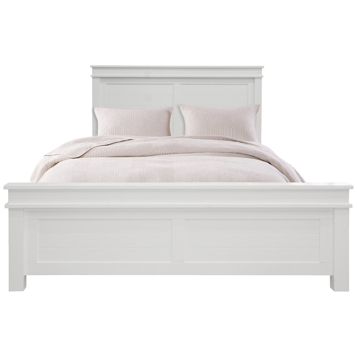 Lily Bed Frame King Size Timber Mattress Base - White