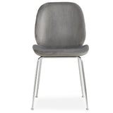 Remy Dining Chair Set of 4 Fabric Seat with Metal Frame - Grey