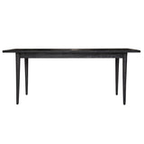 Claire Dining Table 180cm Solid Oak Wood Home Dinner Furniture - Black