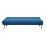 Jovie 3 Seater Sofa Queen Bed Fabric Uplholstered Lounge Couch - Blue