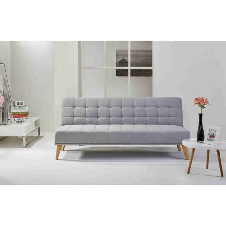 Brando 3 Seater Sofa Futon Bed Fabric Lounge Couch - Grey