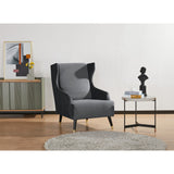 Sylvia Accent Arm Chair Fabric Upholstered Lounge Couch - Grey