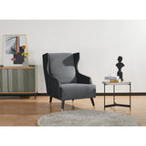 Sylvia Set of 2 Accent Arm Chair Fabric Upholstered Lounge Couch - Grey