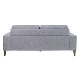 Juliet 2 + 3 Seater Sofa Set Soft Fabric Uplholstered Lounge Couch Grey