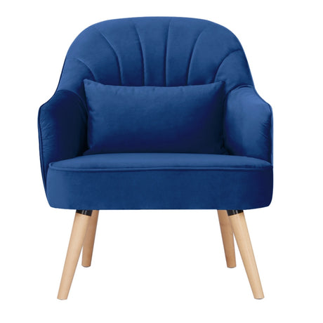 Keira Accent Armchair Fabric Upholstered - Dark Blue