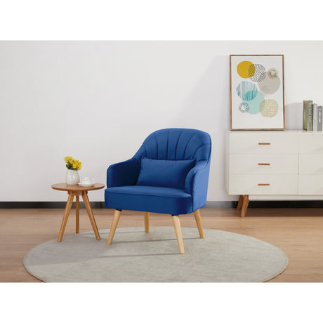 Keira Set of 2  Armchair Fabric Upholstered - Dark Blue