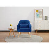 Keira Set of 2  Armchair Fabric Upholstered - Dark Blue