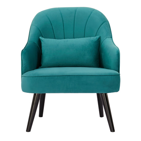 Keira Accent Armchair Fabric Upholstered  - Mid Blue