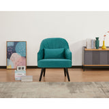 Keira Accent Armchair Fabric Upholstered  - Mid Blue