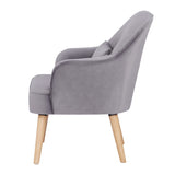 Keira Accent Armchair Fabric Upholstered  - Mid Grey