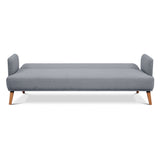 Brianna 3 Seater Sofa Bed Fabric Uplholstered Lounge Couch - Light Grey