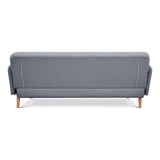 Brianna 3 Seater Sofa Bed Fabric Uplholstered Lounge Couch - Light Grey