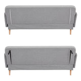 Merlin 3 Seater Sofa Futon Bed Fabric Lounge Couch - Grey