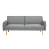 Celia 3 Seater Sofa Queen Bed Fabric Uplholstered Lounge Couch - Light Grey