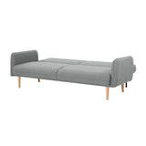 Celia 3 Seater Sofa Queen Bed Fabric Uplholstered Lounge Couch - Light Grey