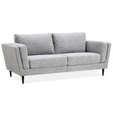 Skylar 3 Seater sofa Fabric Upholstered Lounge Couch - Pepper