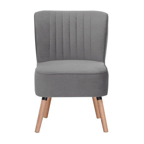 Drew 1 Seater Armchair Fabric Upholstered - Mid Grey