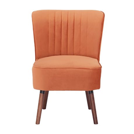 Drew 1 Seater Armchair Fabric Upholstered - Orange