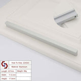 Aluminium Kitchen Cabinet Handles Drawer Bar Handle Pull Silver 224mm