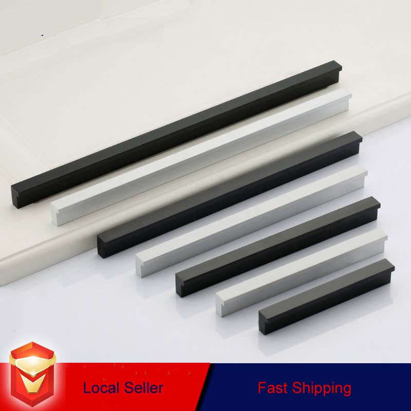 Aluminium Kitchen Cabinet Handles Drawer Bar Handle Pull Silver 96mm