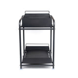 2 Tier Under Sink Storage Rack Kitchen Organizer Steel Frame with Removable Baskets & Suction Feet Black