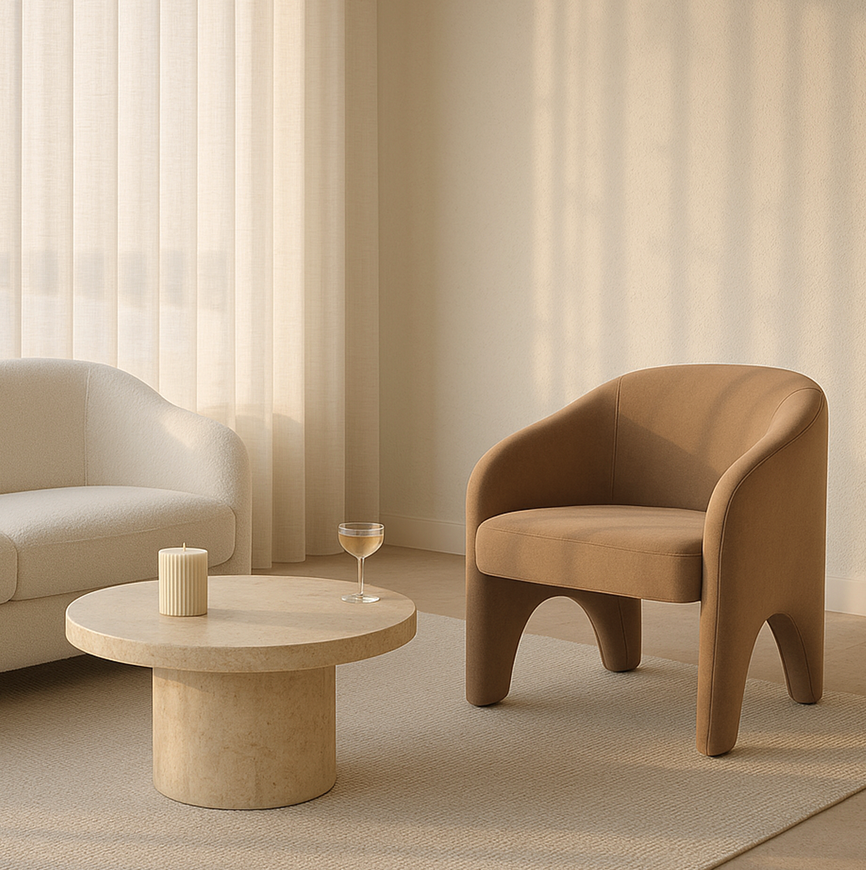 Interior Ave - Nova Sculptural Accent Chair – Velvet Chocolate