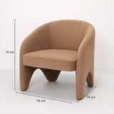 Interior Ave - Nova Sculptural Accent Chair – Velvet Chocolate