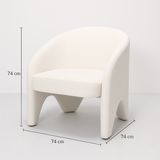 Interior Ave - Nova Sculptural Accent Chair – White Chenille