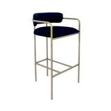 Interior Ave - Allegra Black Velvet Kitchen Bar Stool